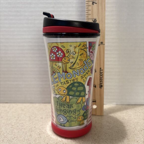 2007 Starbucks Child Size 8 Fl Oz Cup Dot & Dash Flowers Rainbow Berries - Picture 1 of 7